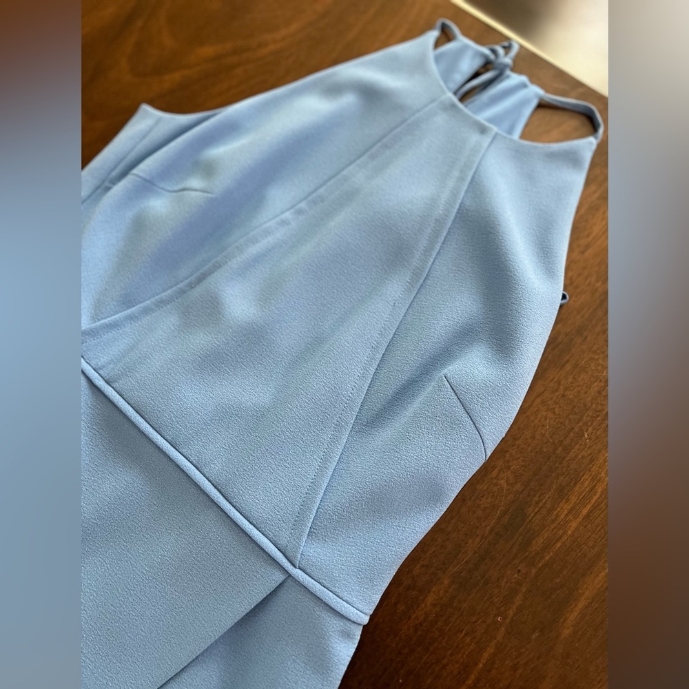 Gianni Bini blue halter midi dress